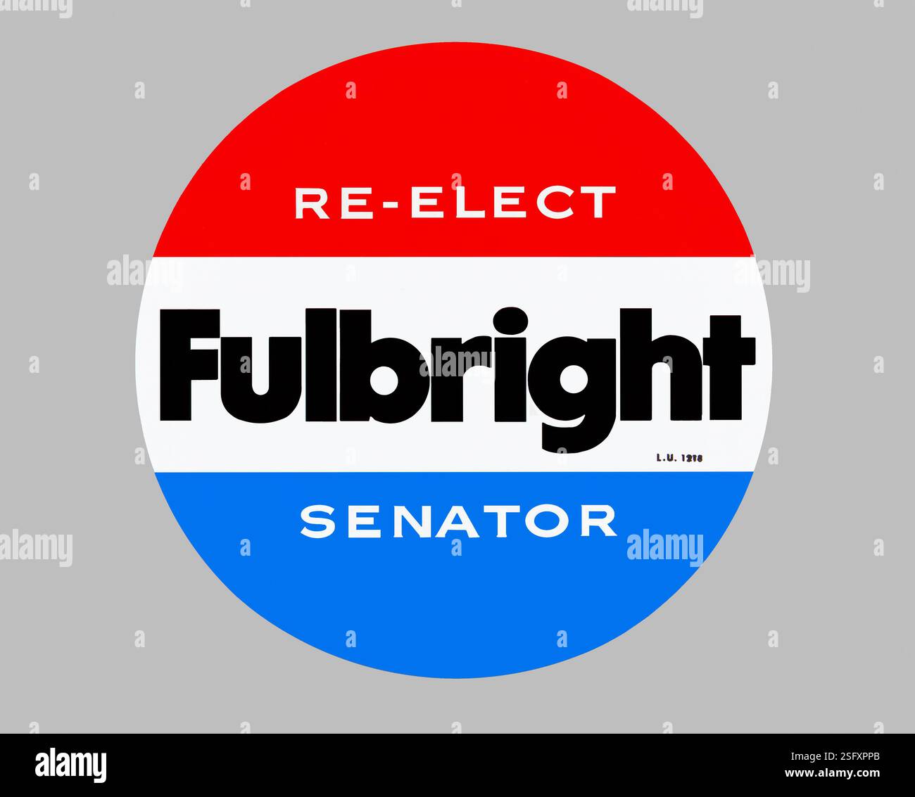 Maggio 1974 firma per la rielezione del senatore degli Stati Uniti James William (Bill) Fulbright nello stato dell'Arkansas. Fulbright è stato sconfitto dal gov democratico Foto Stock