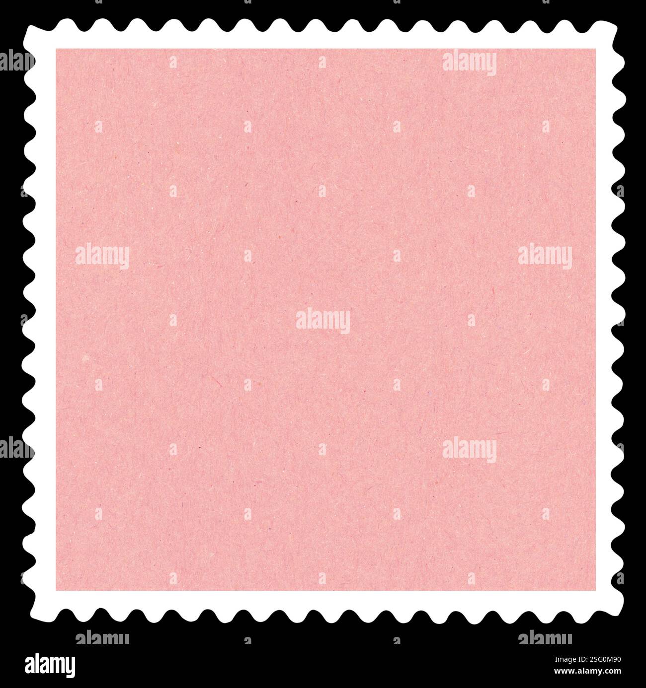 Carta per francobolli rosa, forma quadrata. Foto Stock