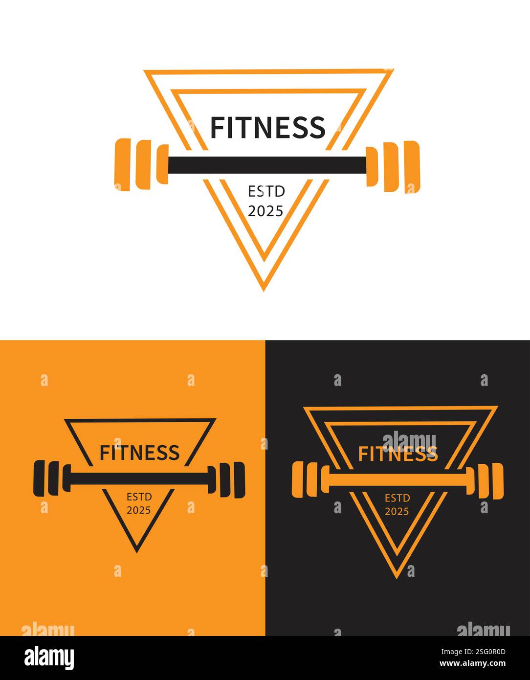Logo fitness Shield. Design del logo fitness. esercizio fisico. Logo palestra. Centro fitness. Illustrazione Vettoriale