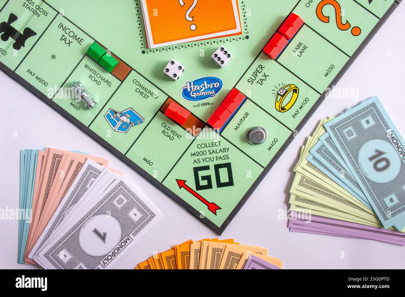 Monopoly Board Game, Greater London, Inghilterra, Regno Unito Foto Stock