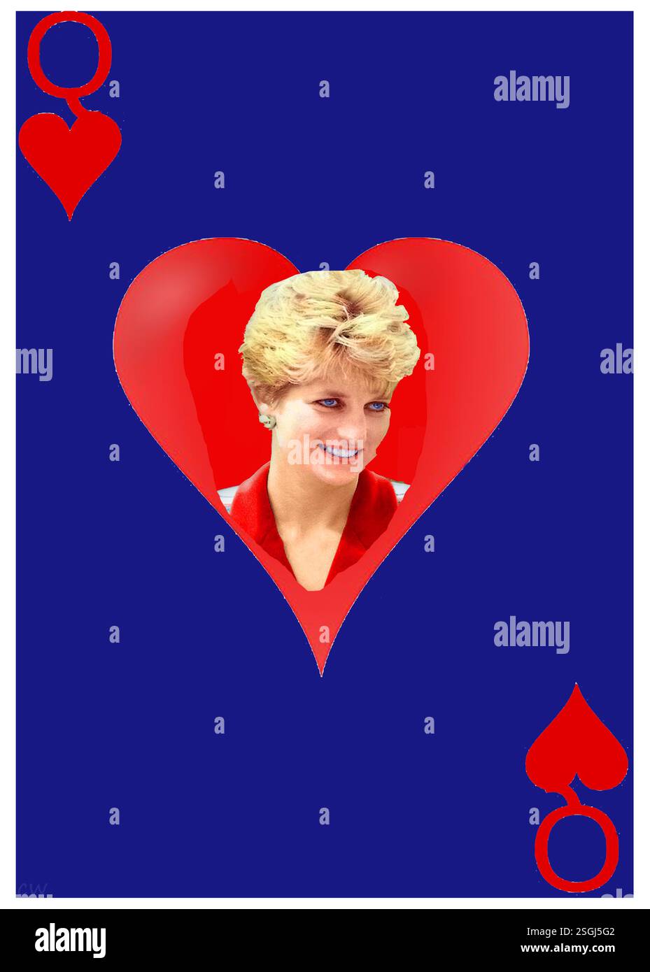 Regina dei cuori - Principessa Diana - Diana, Principessa di Galles - Diana Frances Spencer - nata nel 1961 uccisa (in un incidente d'auto) il 31 agosto 1997 Foto Stock