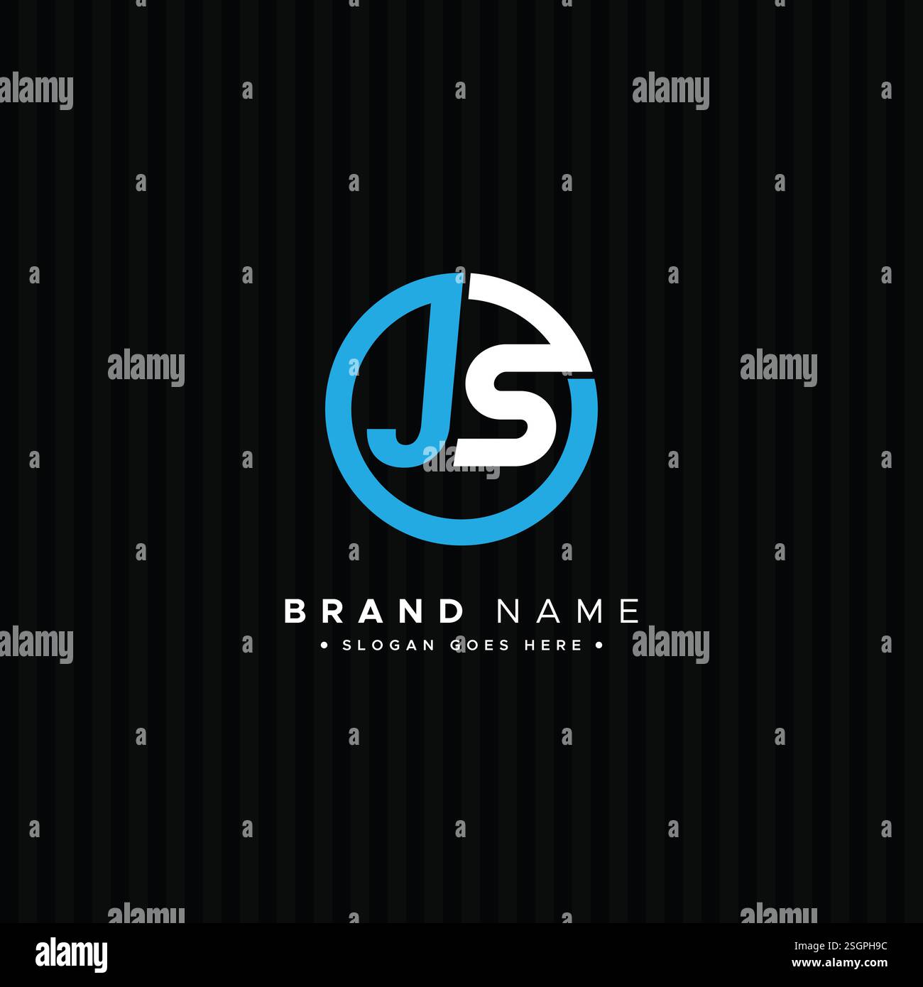 Logo JS Vector iniziale - elegante modello monogramma per lettere J e S per la tua azienda Illustrazione Vettoriale