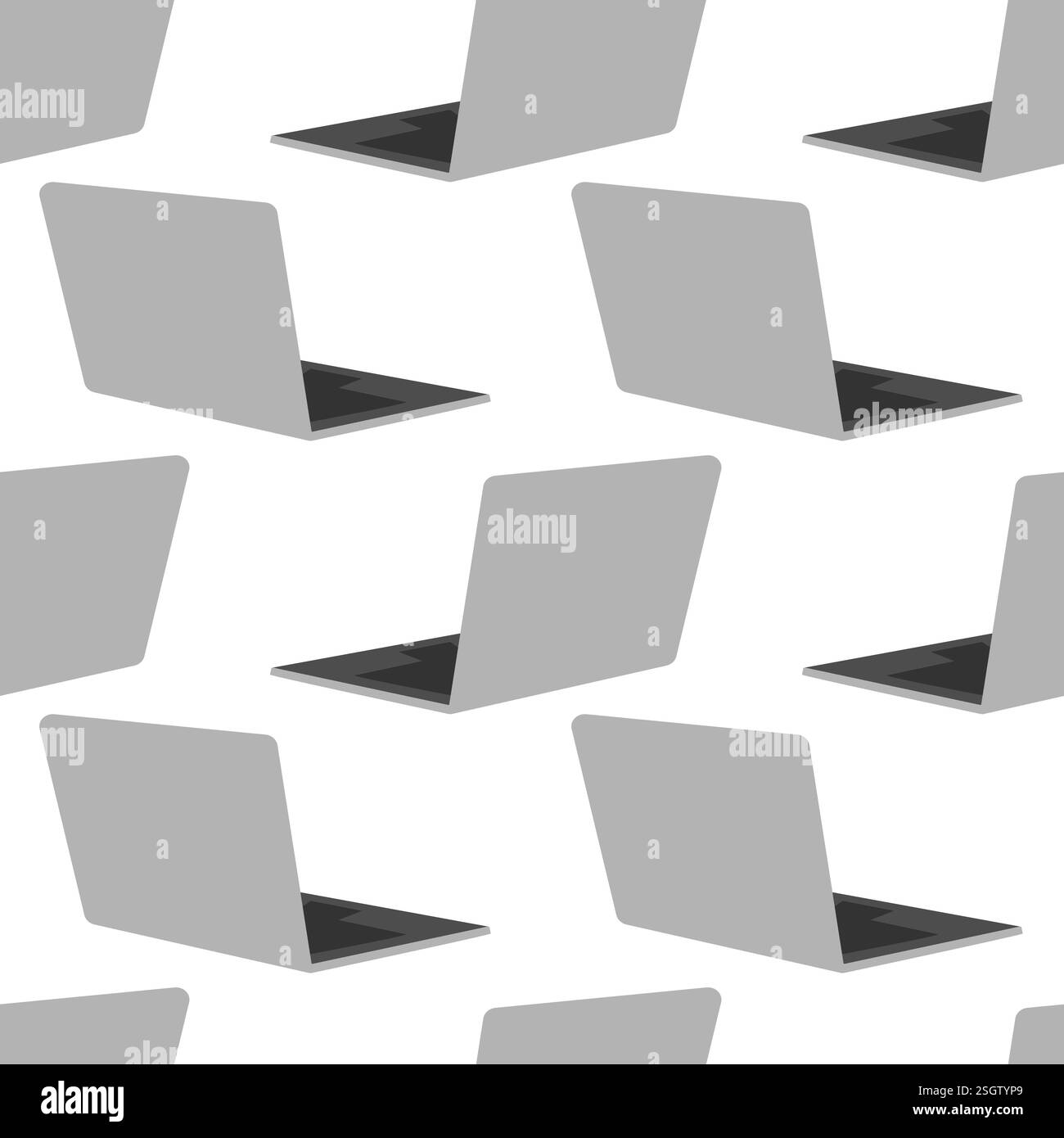 pc domestico in scala di grigi senza interruzioni. Carta da parati o carte tematiche idea di texture di sfondo astratto. Schede illustrative vettoriali isolate, poster, opuscoli, cartellino prezzi, etichette o banner promozionale Web, stampa Illustrazione Vettoriale