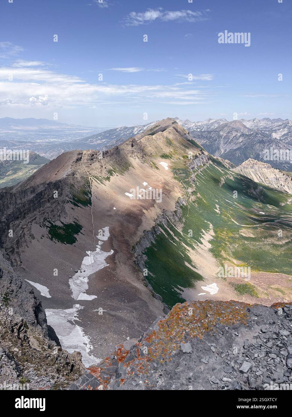 Vista sul crinale di Timpanogos - Immagine stock catturata con smartphone