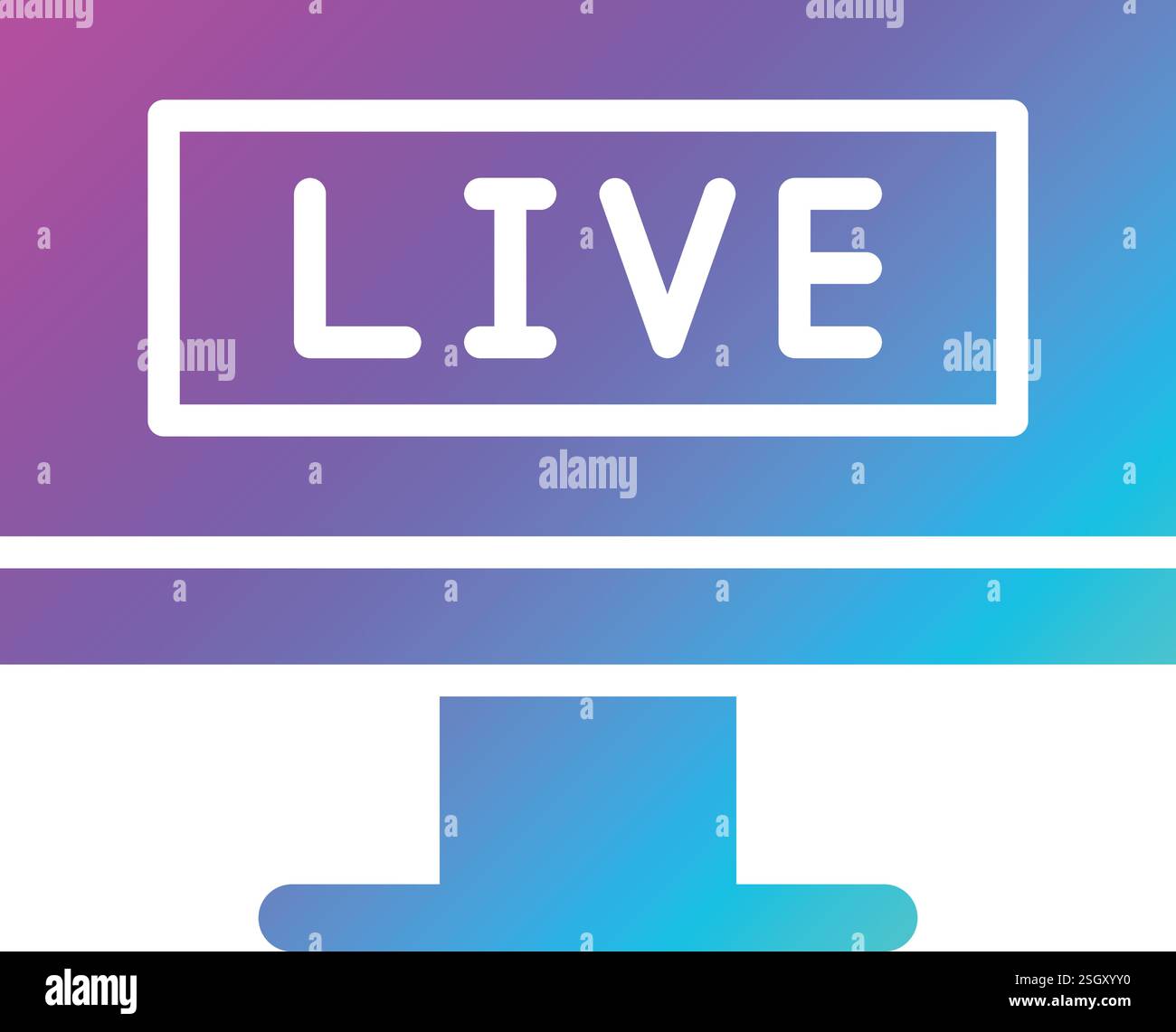 Illustrazione di progettazione dell'icona del vettore Live Stream Illustrazione Vettoriale