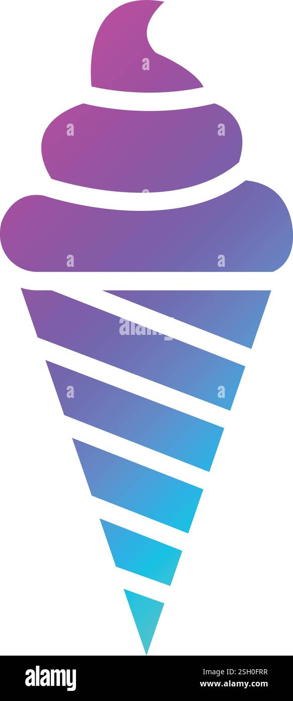 Illustrazione del design dell'icona Vector del gelato Illustrazione Vettoriale