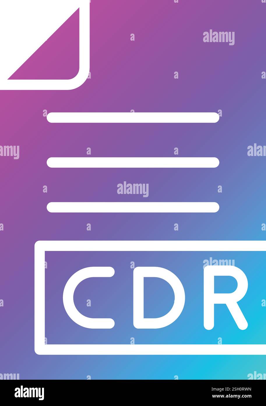 Illustrazione di progettazione dell'icona del vettore CDR Illustrazione Vettoriale