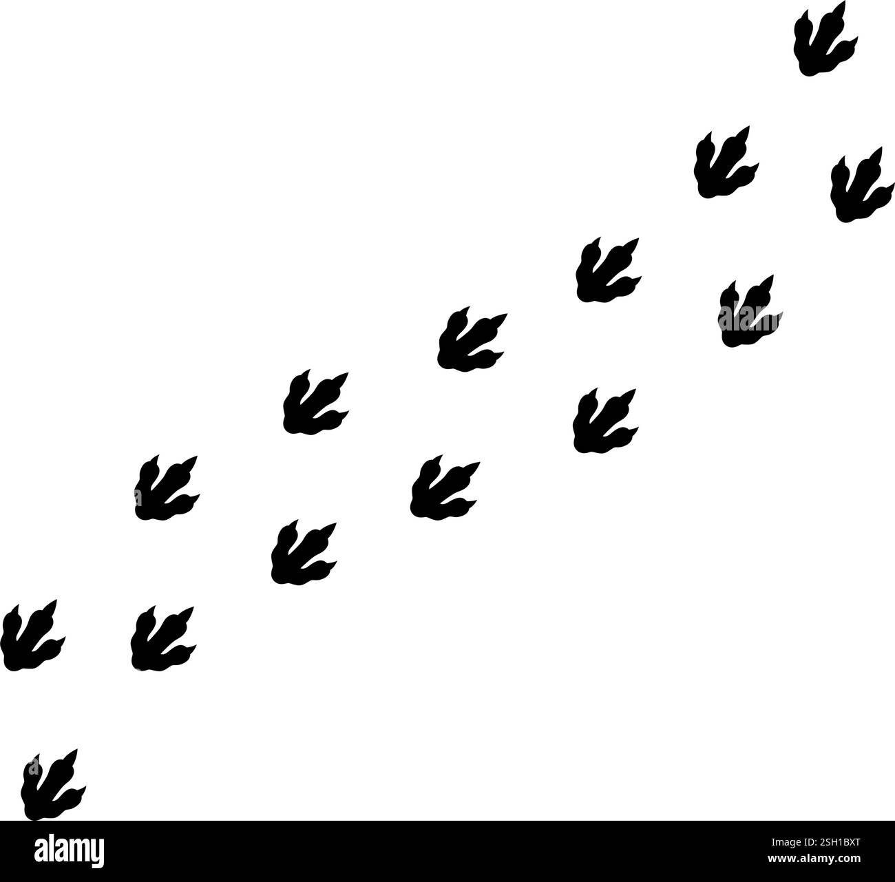 Dinosauro Footprints file vettoriale EPS digitale | grafica preistorica di alta qualità per progetti creativi e progetti a tema fossili Illustrazione Vettoriale