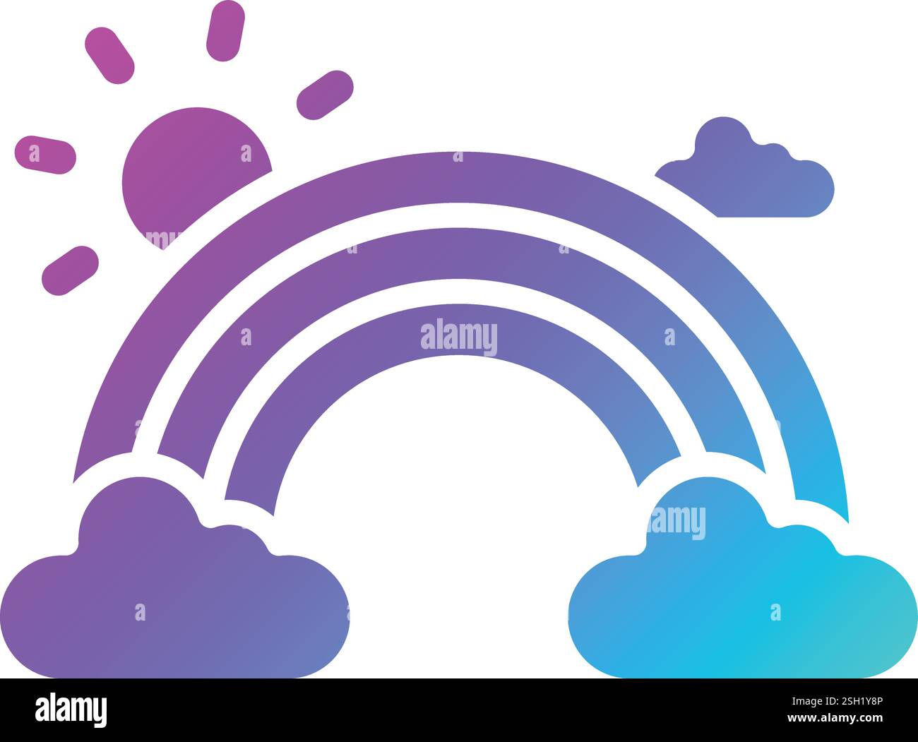 Illustrazione del disegno dell'icona di Rainbow Vector Illustrazione Vettoriale