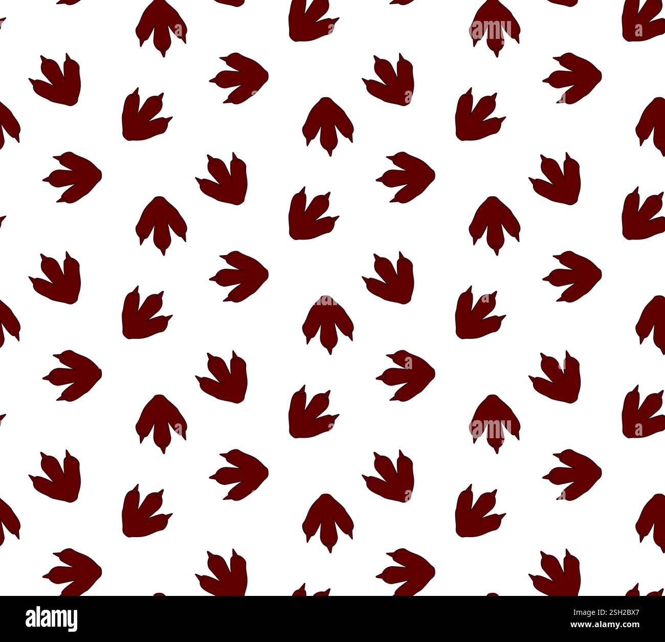 Modello vettoriale del passo del drago di dinosauro, sagoma del rettile in stile cartoni animati isolata su sfondo bianco. Simbolo, modello o timbro prehi Illustrazione Vettoriale