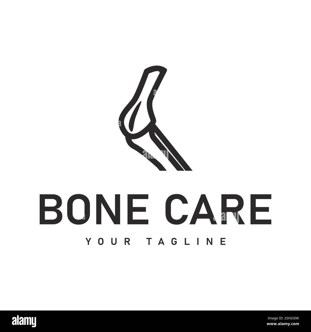 Illustrazione retro Vintage Design di Bone or Orthopaedic Logo for Bone Care and Bone Health Illustrazione Vettoriale
