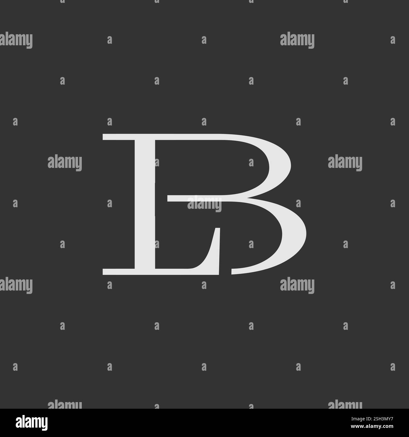 Lettera iniziale LB logo aziendale modello vettoriale Pro Vector. Logo LB LB Letter logo logo logo logo concept con font serif ed elegante classico Illustrazione Vettoriale
