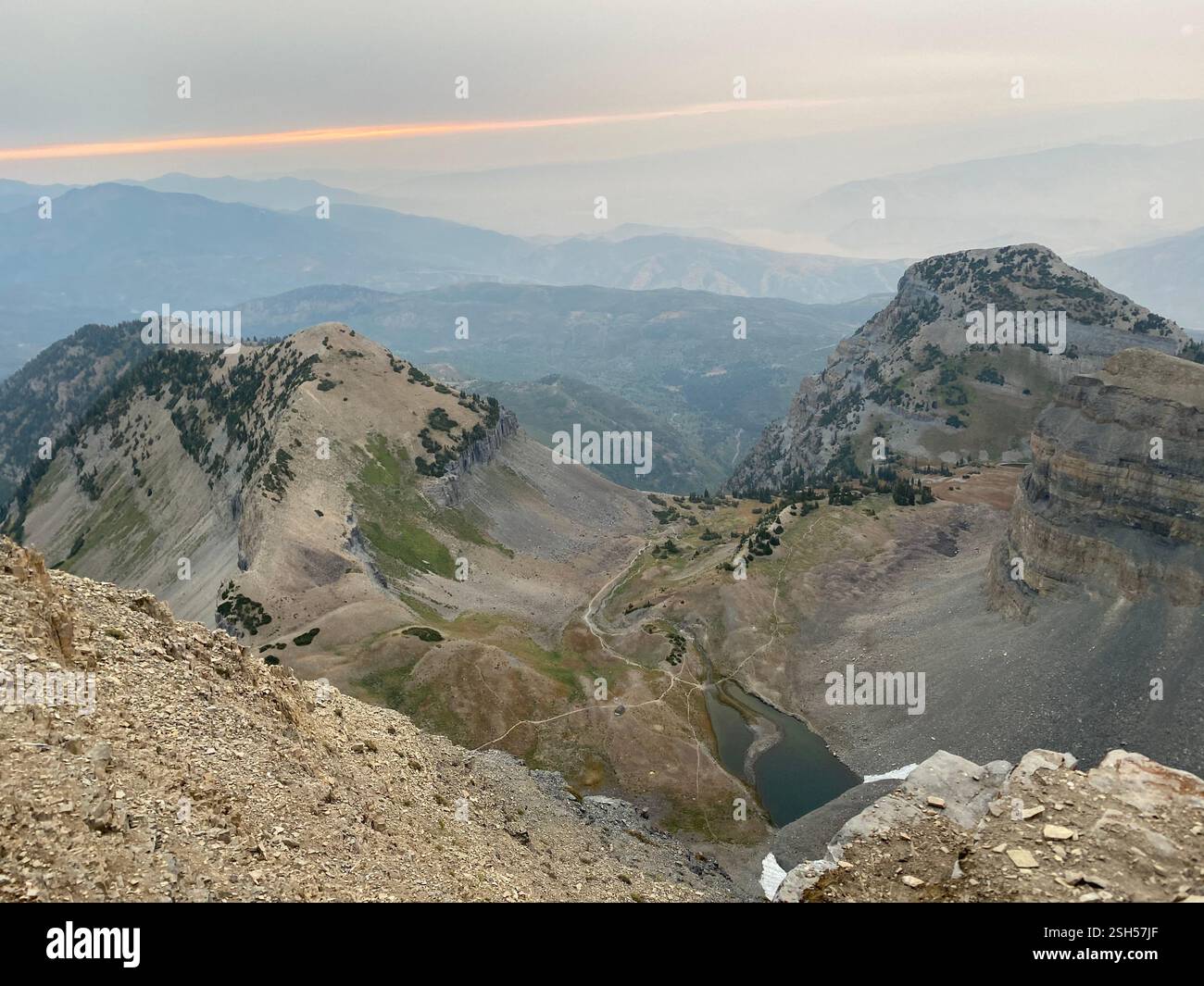 Vista dal monte Timpanogos | Utah - Immagine stock catturata con smartphone