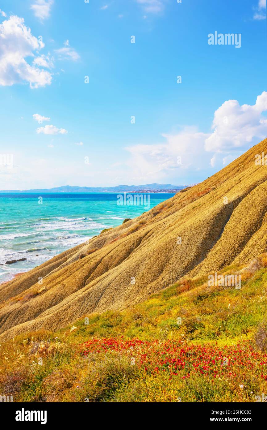 Punta Bianca, Palma di Montechiaro, Agrigento, Sicilia, Italia Foto Stock