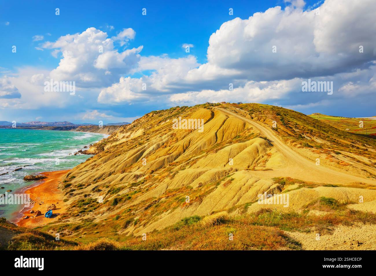 Punta Bianca, Palma di Montechiaro, Agrigento, Sicilia, Italia Foto Stock