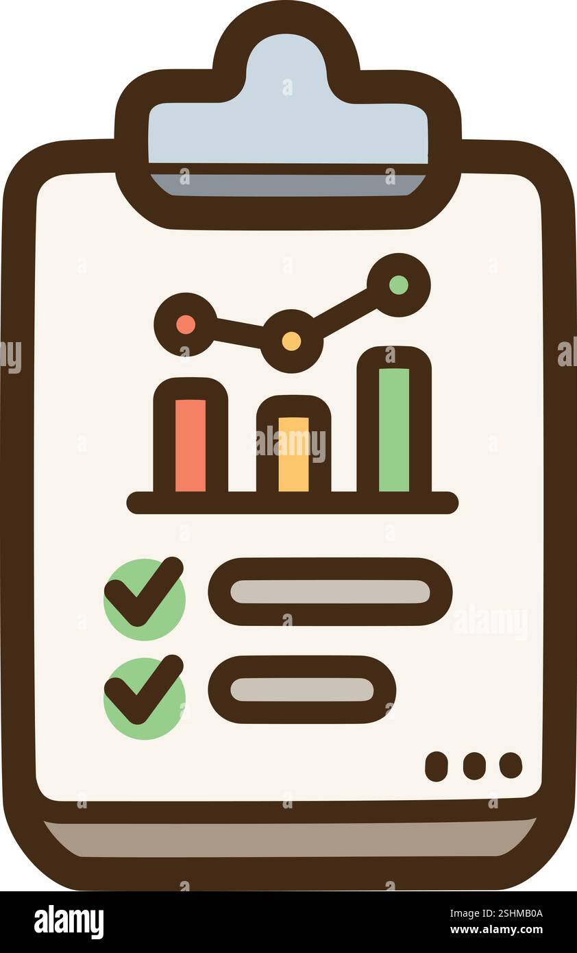 Report aziendali illustrazione e grafica vettoriale dei doodle. Fa parte della categoria aziendale e ufficio. Illustrazione Vettoriale