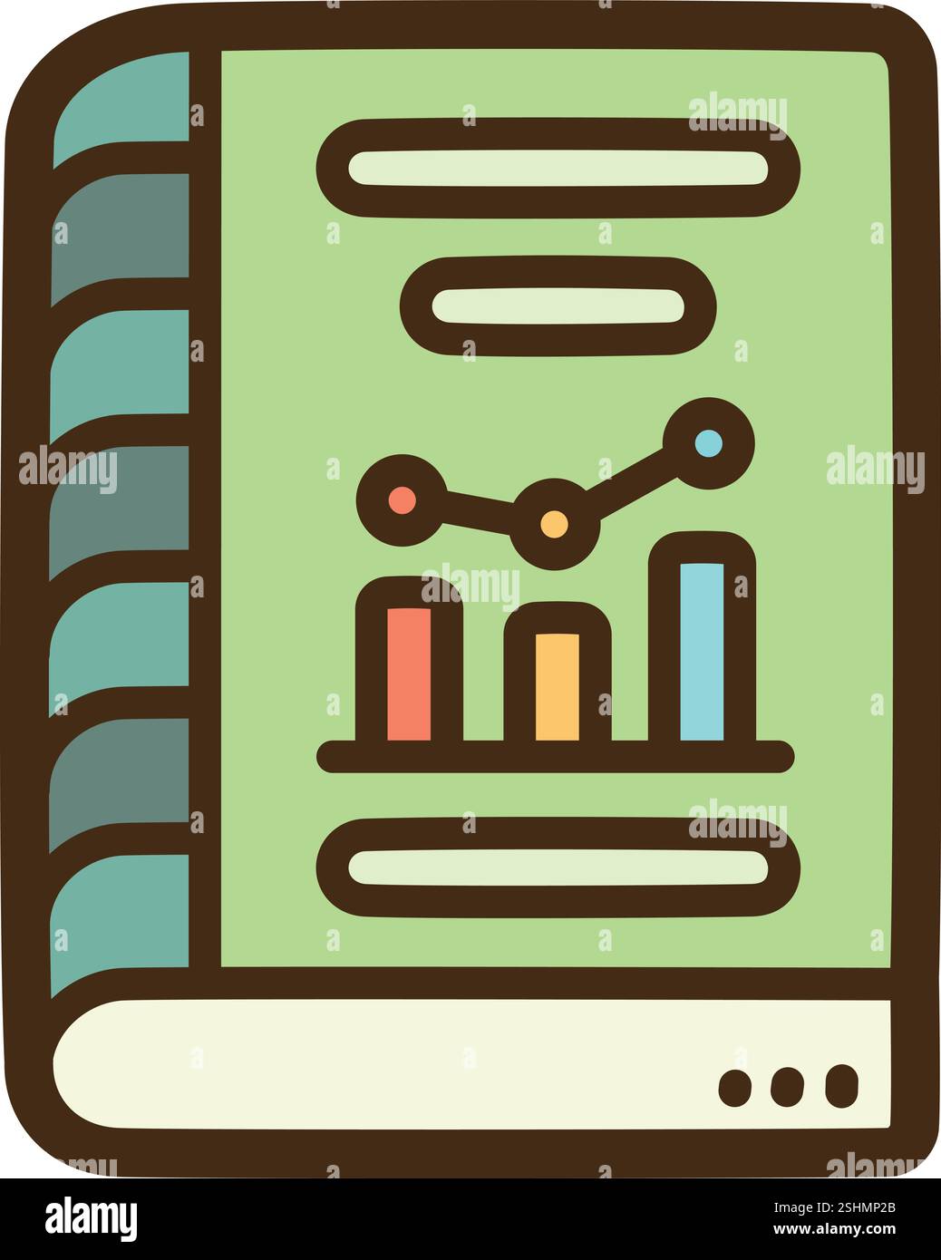 Illustrazione e grafica vettoriale di un libro aziendale. Fa parte della categoria aziendale e ufficio. Illustrazione Vettoriale