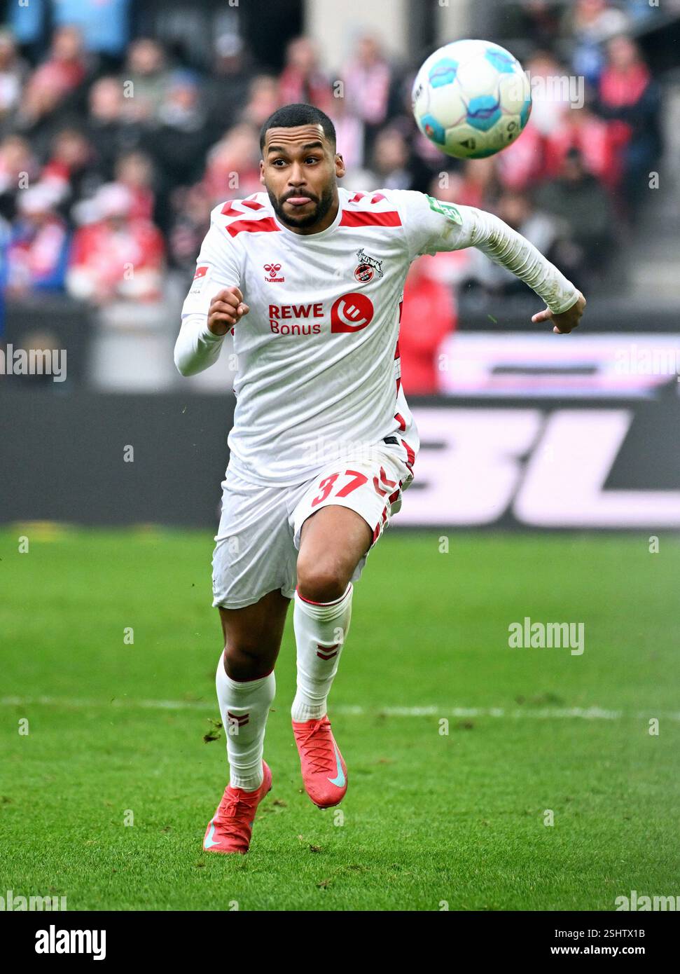 2) Bundesliga, Rhein energie Stadium Cologne: 1 FC Koeln vs FC Schalke 04; Linton Maina (KOE) Foto Stock