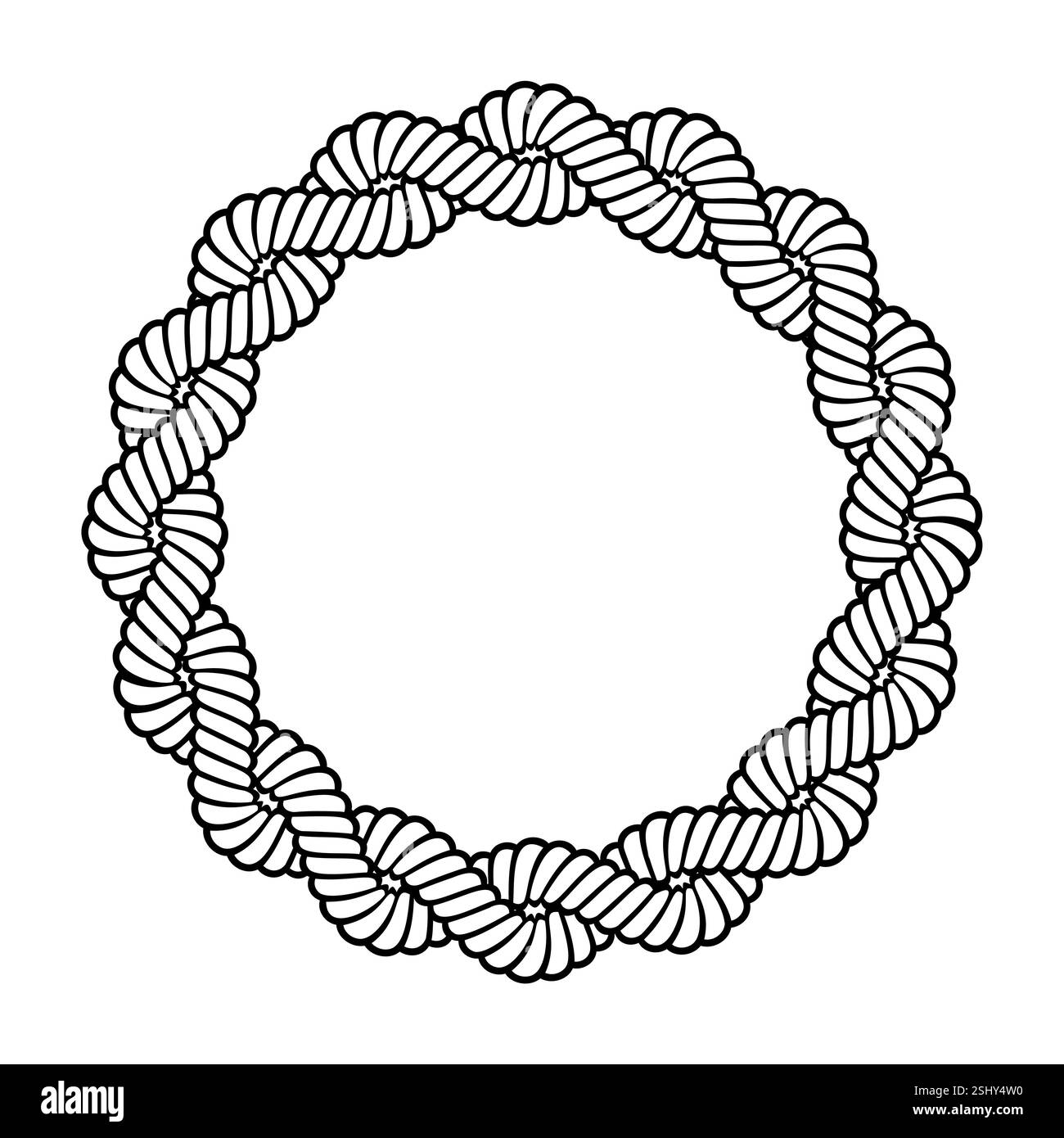 Telaio a treccia celtica struttura a corda intrecciata rotonda, treccia irlandese Illustrazione Vettoriale
