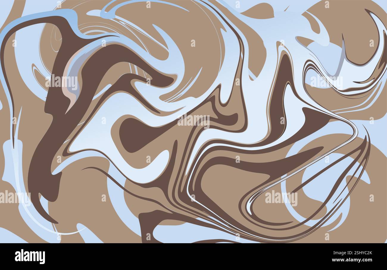 Arte sfondo liquido onda astratta Vettore di pittura fluida Illustrazione Vettoriale