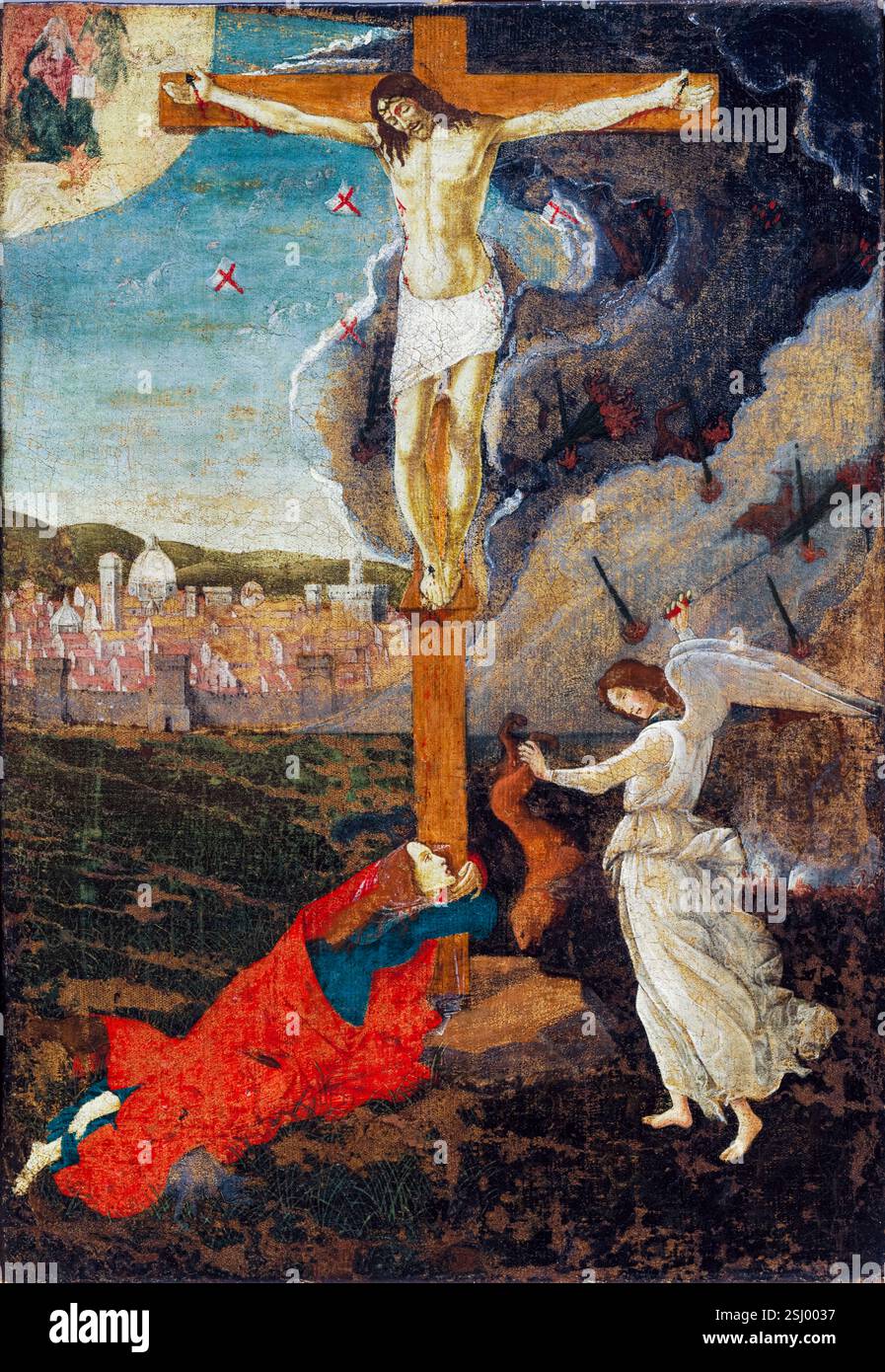 Sandro Botticelli, Crocifissione mistica, pittura a tempera e olio su tela, 1500 circa Foto Stock