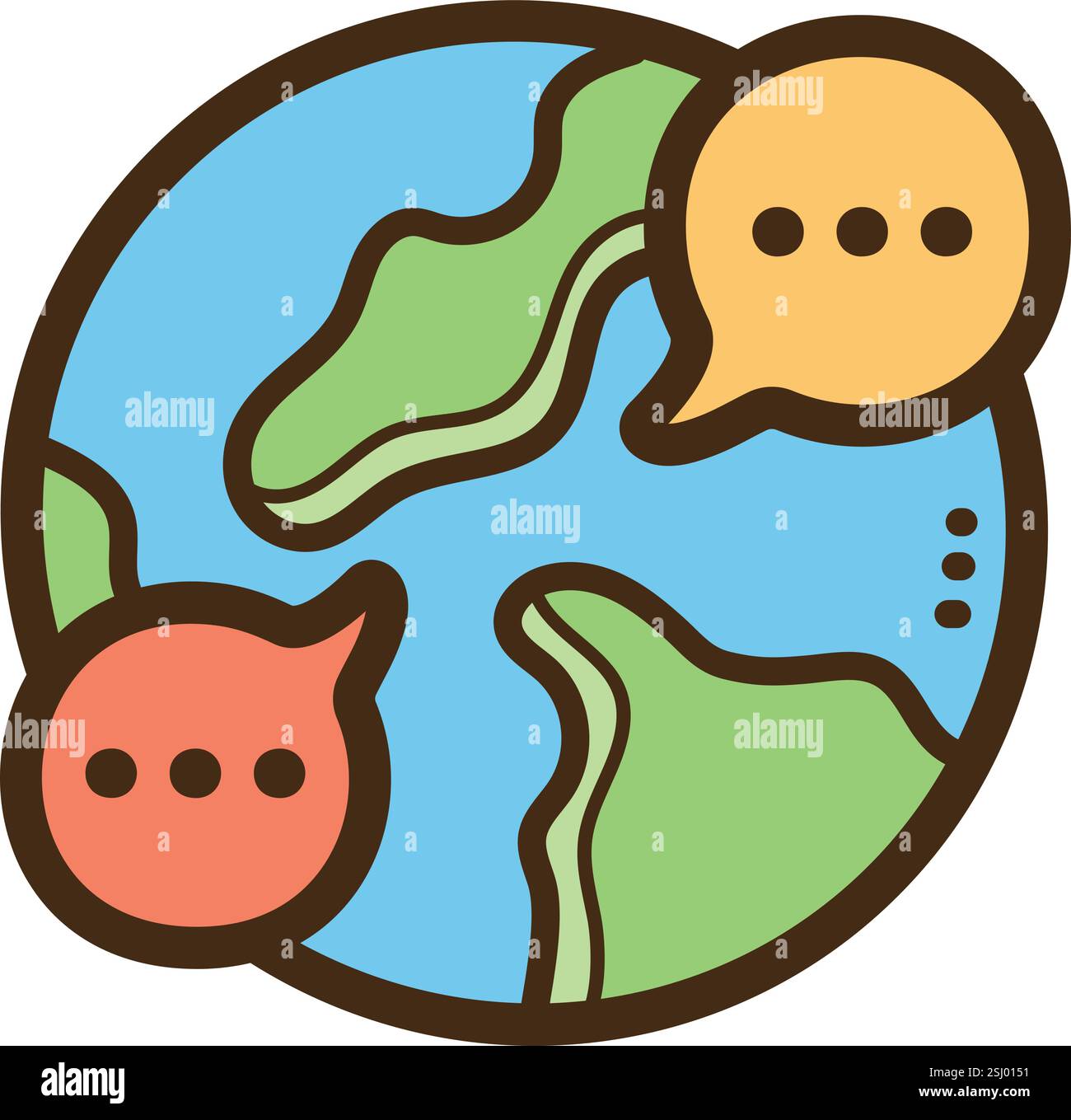 Illustrazione e grafica del vettoriale di comunicazione globale. Parte della categoria di comunicazione. Illustrazione Vettoriale