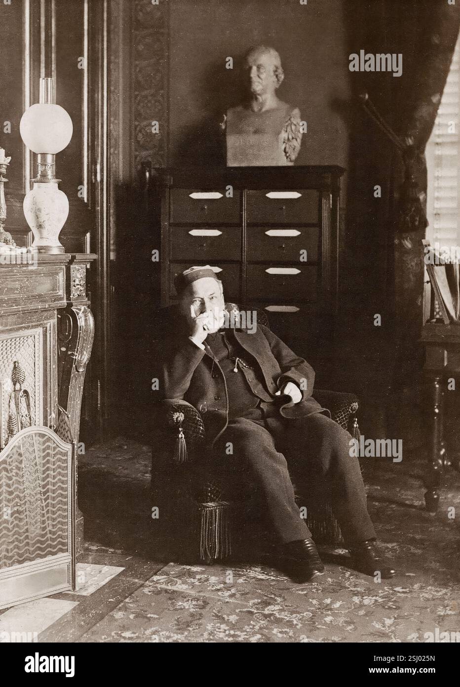 Louis Pasteur (1822-1895), Ritratto fotografico del chimico, farmacista e microbiologo francese nella sua casa di Dornac, 1887-1895 Foto Stock