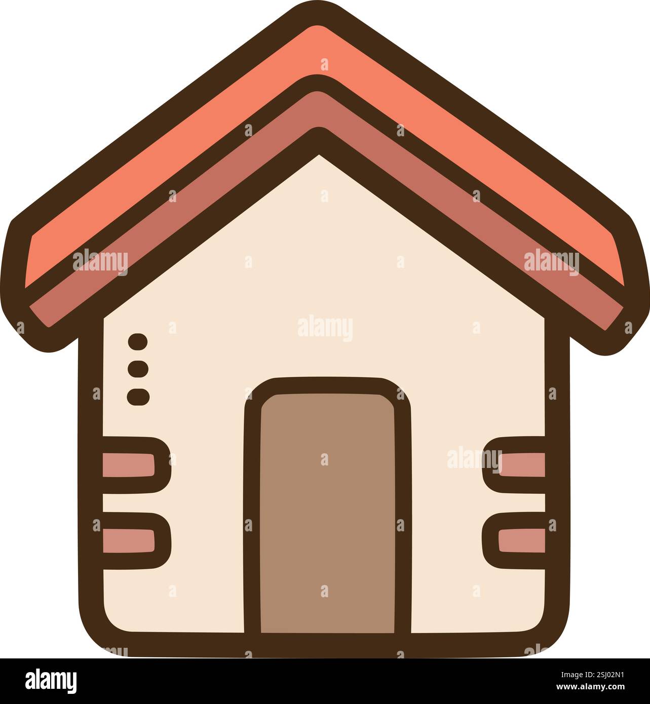 Illustrazione e grafica del doodle vettoriale dell'indirizzo di casa . Parte della categoria Contattaci. Illustrazione Vettoriale