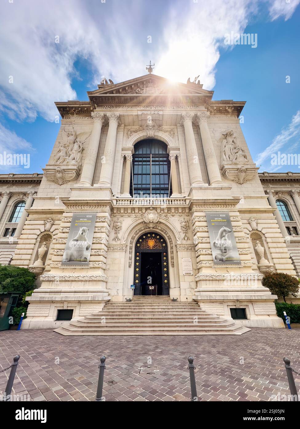 Museo Oceanografico di Monaco. Oceano Monaco è un museo di scienze marine e fa parte dell'Institut océanographique, un'organizzazione educativa oceanica Foto Stock