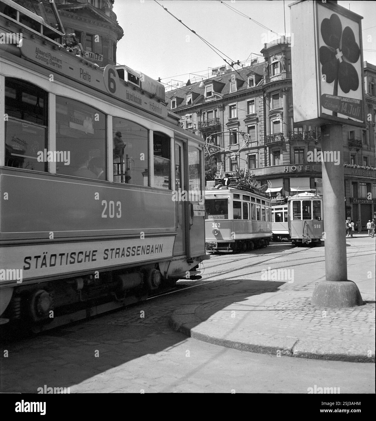 --- numero tram 6 e 7; 1941#tram numero 6 e 7; 1941 Foto Stock