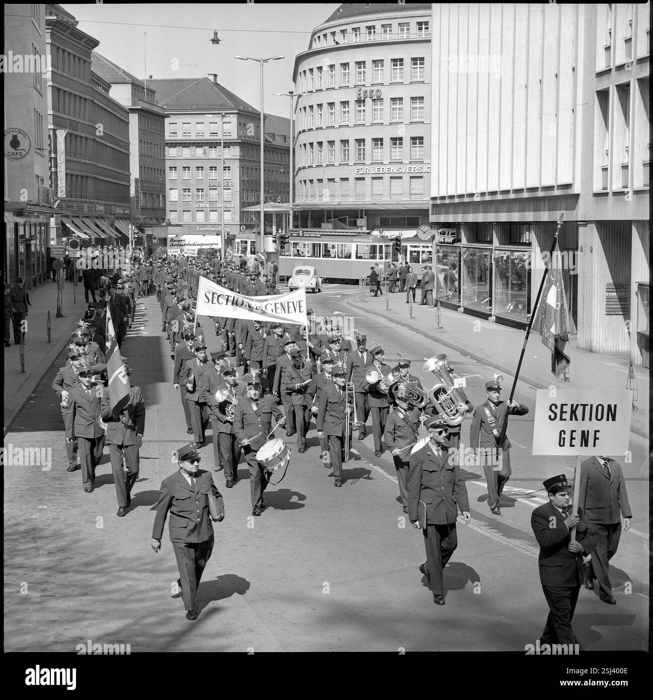 --- Briefträger fordern bessere Arbeitsbedingungen; 1961#postini dimostrano per migliori condizioni di lavoro; 1961 Foto Stock