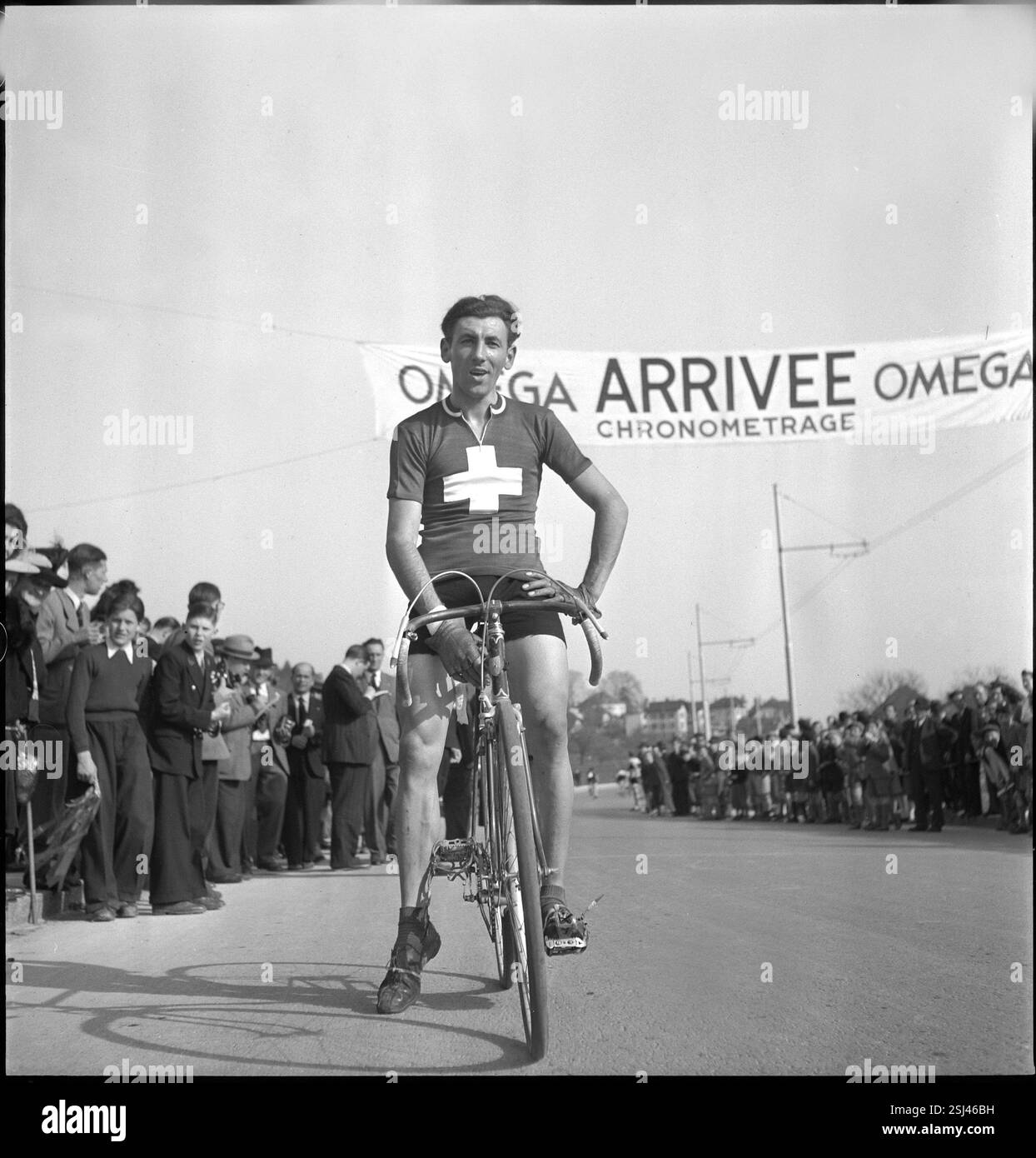 --- Pierre Champion, Schweizer Meister Radquer 1946#Pierre Champion, campione svizzero, Cyclo cross 1946 Foto Stock