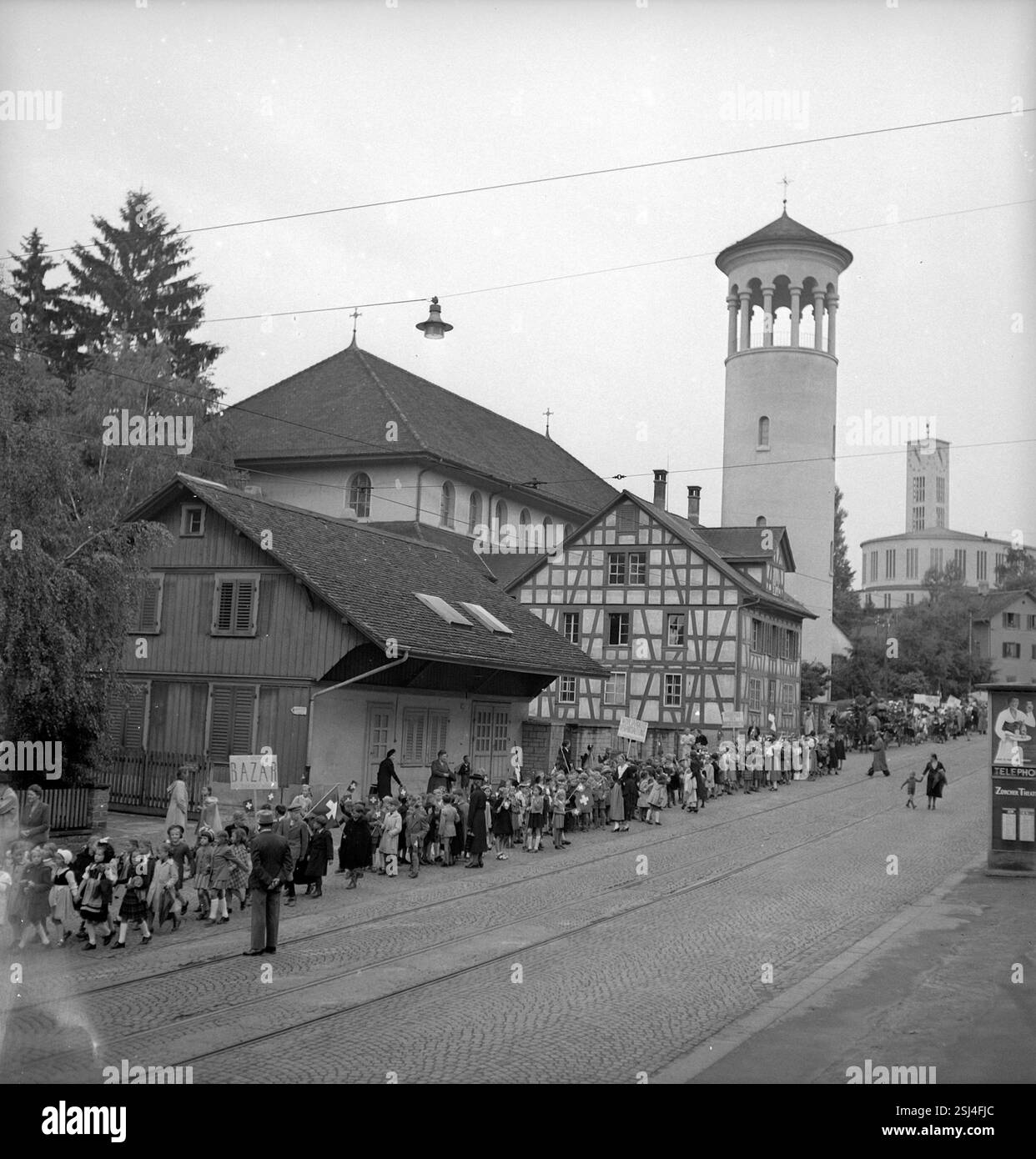 --- Kinder sammeln für die Schweizerspende, 1945#bambini che raccolgono denaro per donazioni svizzere, 1945 Foto Stock
