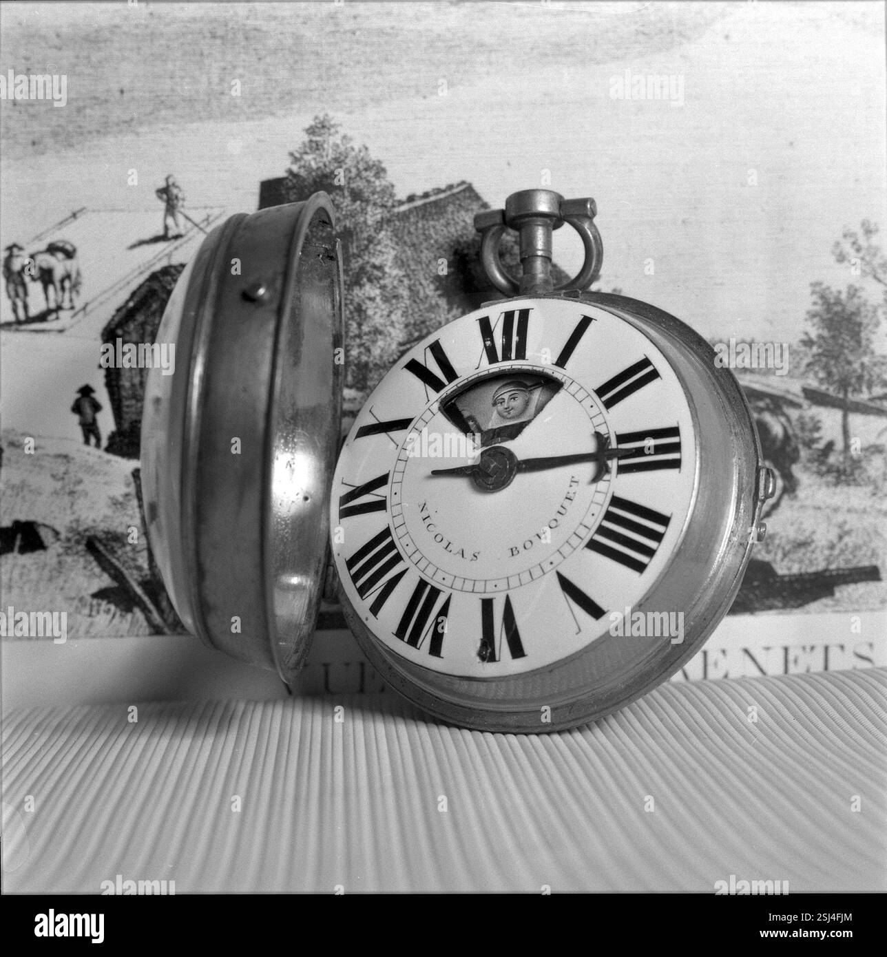 --- Taschenuhr von Nicolas Bouquet, Ende 17. Jahrhundert, 1963#Orologio tascabile Nicolas Bouquet, fine del XVII secolo, 1963 Foto Stock
