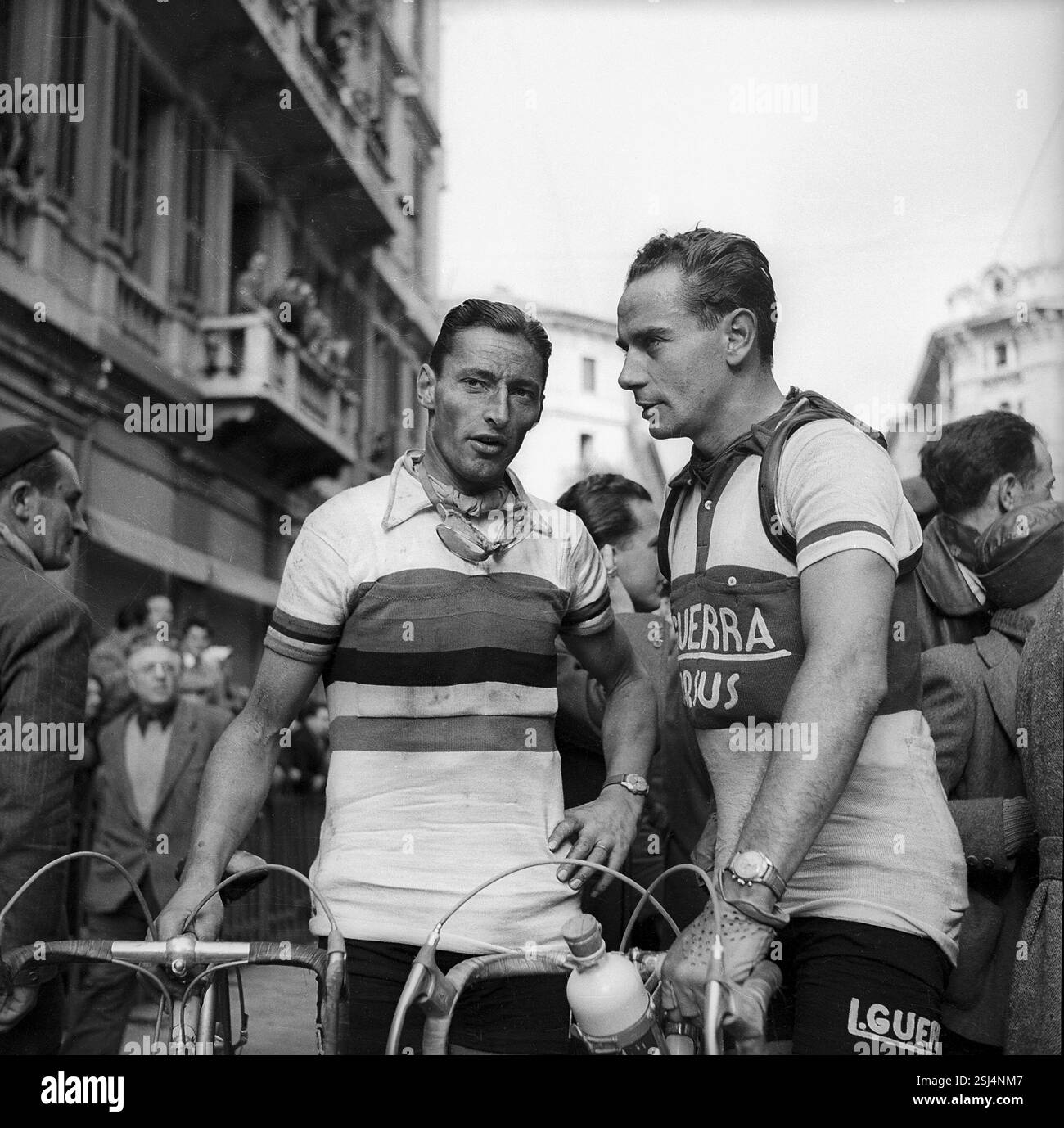 1958 CICLISMO GIRO D'ITALIA Fausto COPPI Raphael GEMINIANI sulla Scoffera *Foto