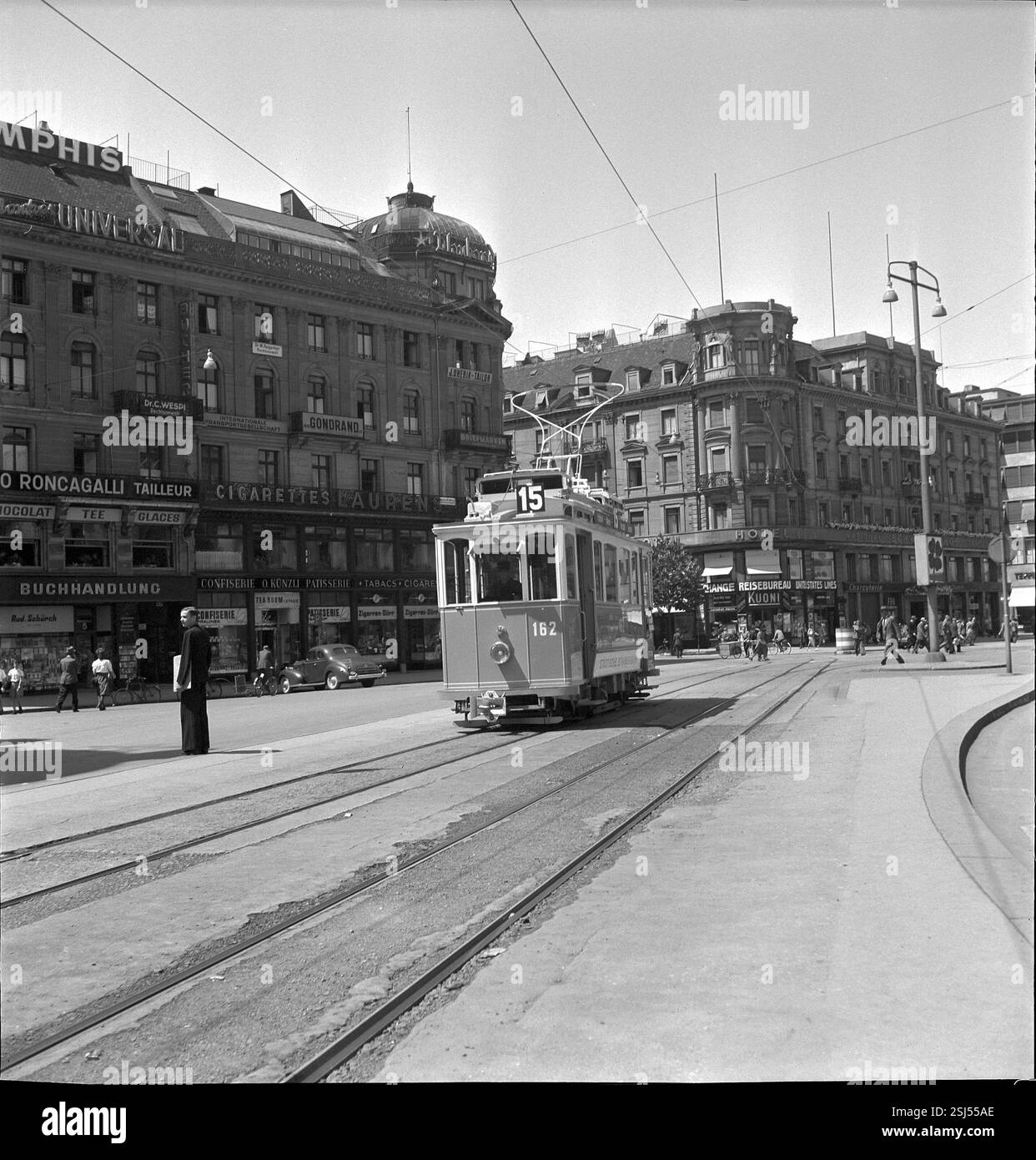 --- numero tram 15; Bahnhofplatz; 1941#tram numero 15; 1941- RDB DI DUKAS Foto Stock
