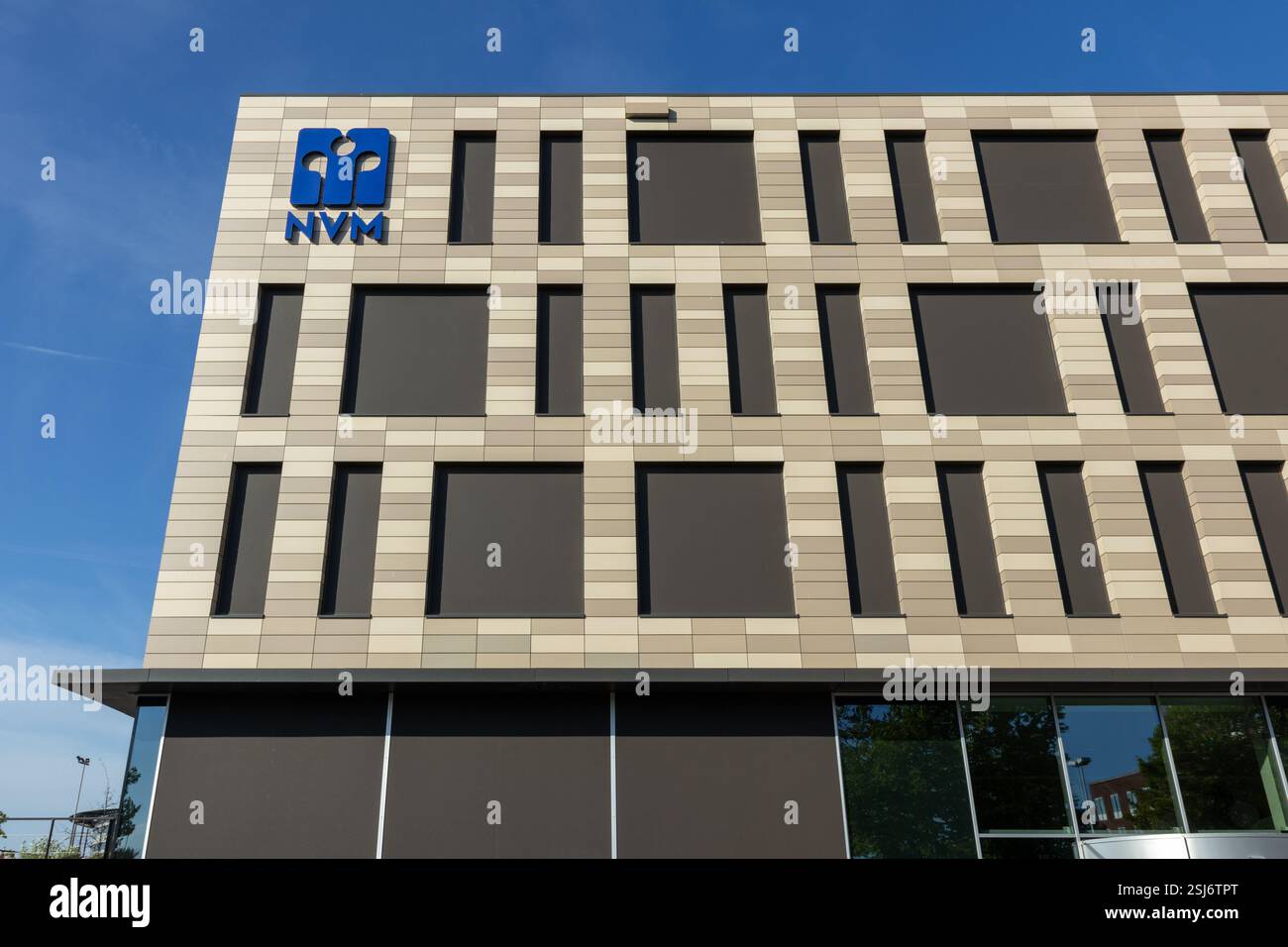 NVM Makelaardij Ufficio e logo, Associazione olandese degli agenti immobiliari Foto Stock