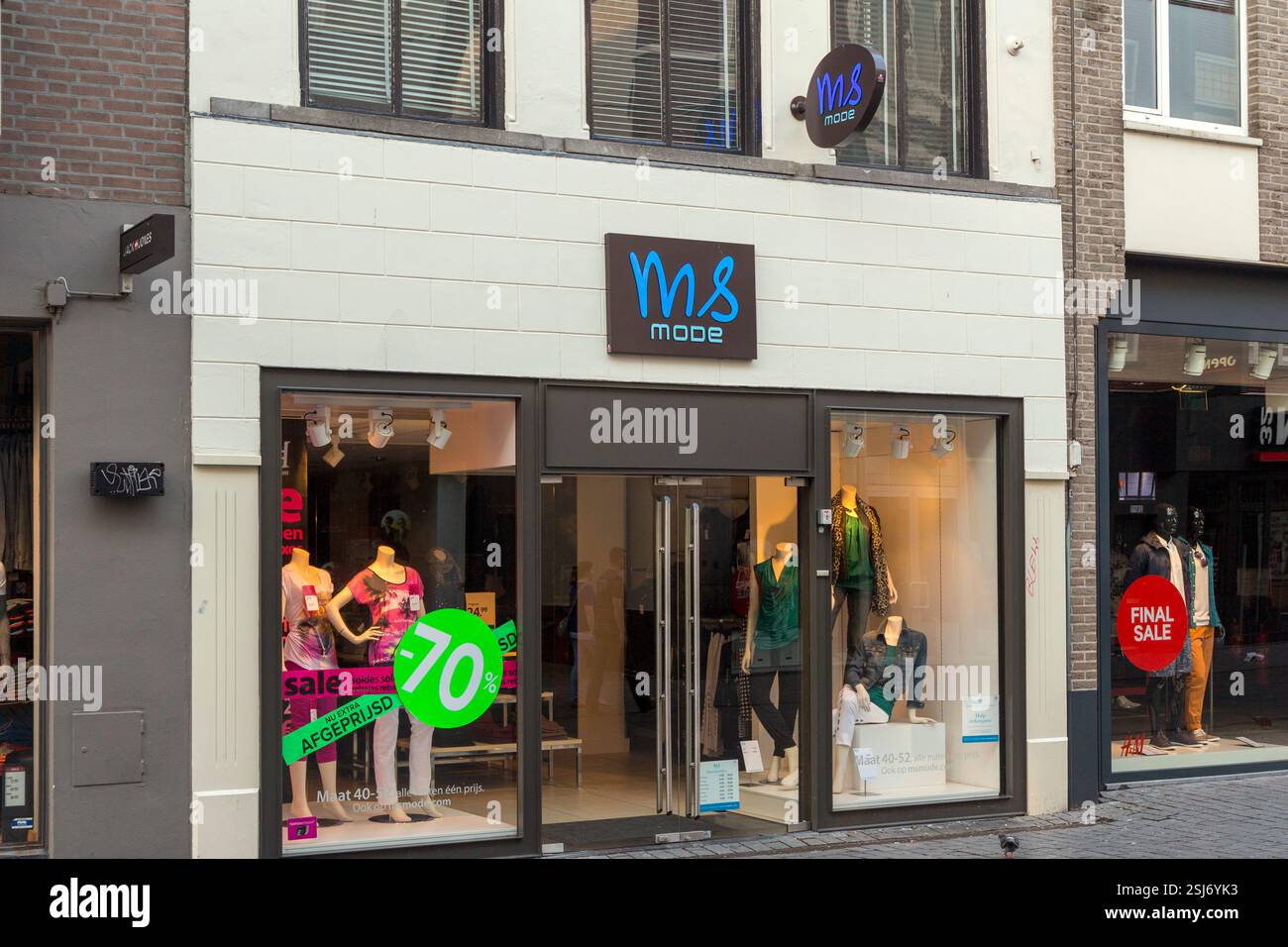 Logo MS mode Shop Breda Foto Stock