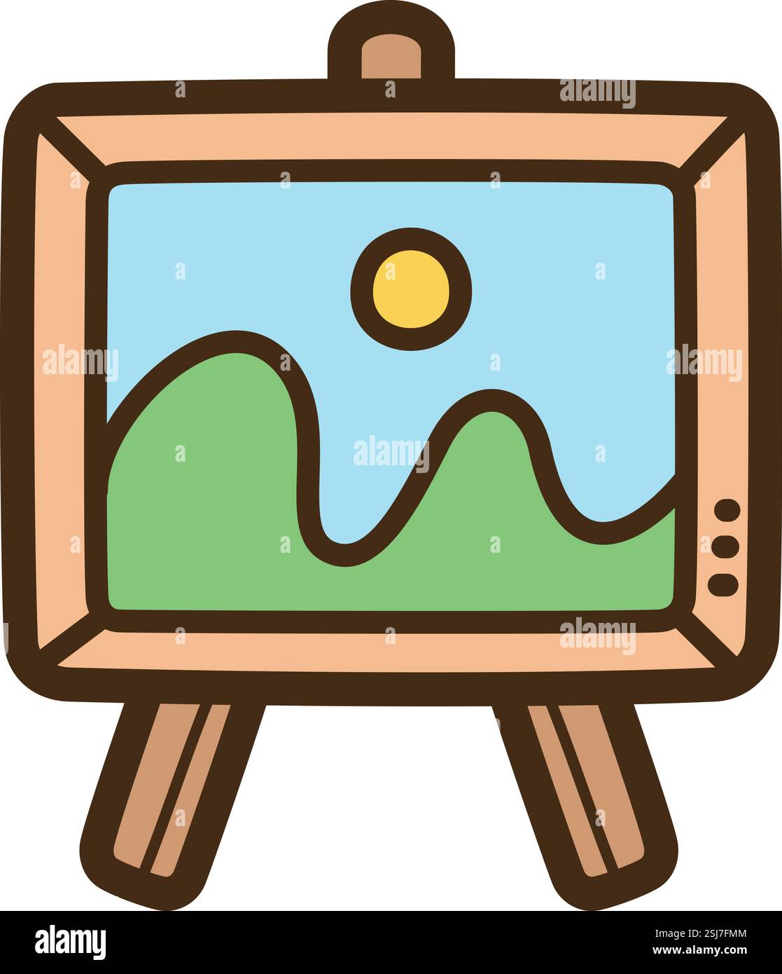 Illustrazione e grafica di un doodle vettoriale su tela. Fa parte della categoria di istruzione. Illustrazione Vettoriale