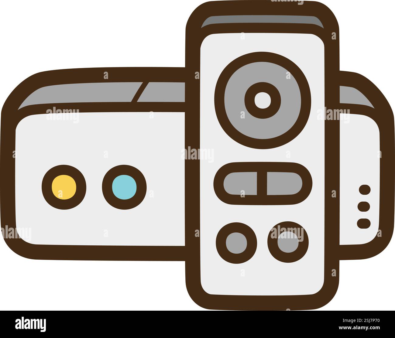 Illustrazione e grafica del doodle vettoriale della TV. Parte della categoria elettronica. Illustrazione Vettoriale