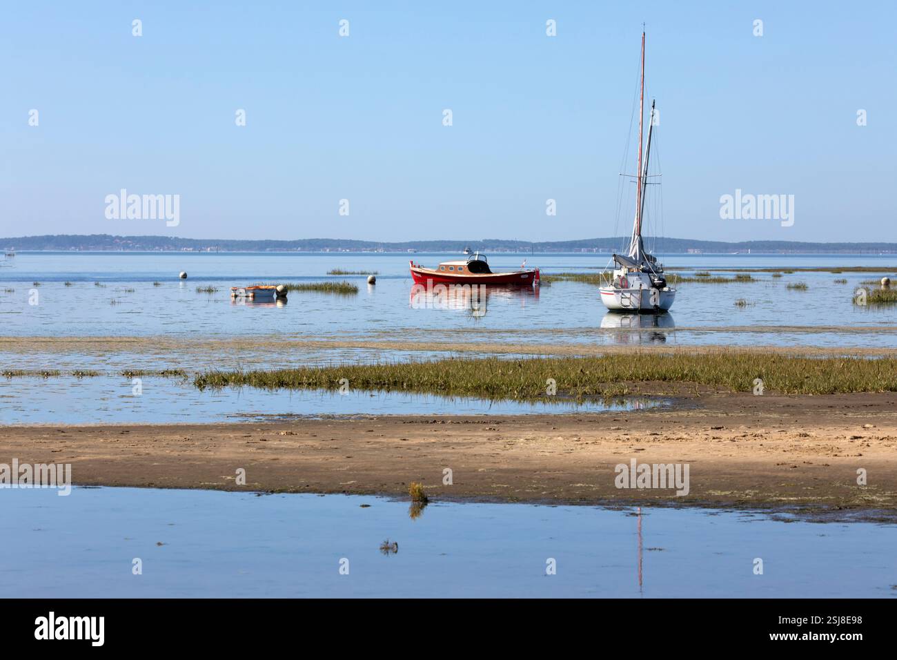 Baia di Arcachon, Arcachon, dipartimento della Gironde, Nouvelle-Aquitaine, Francia, Europa Foto Stock