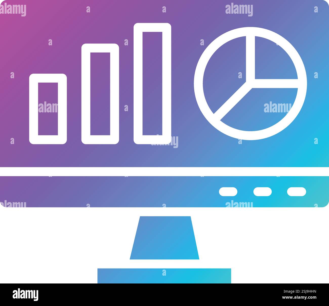Illustrazione del progetto dell'icona del vettore del rapporto statistico Illustrazione Vettoriale