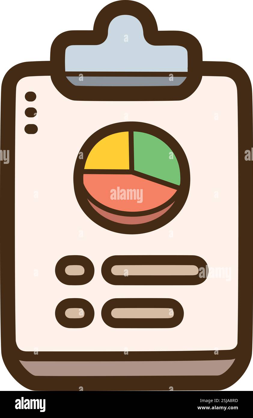 Illustrazione e grafica vettoriale del report finanziario. Parte della categoria finanziaria. Illustrazione Vettoriale