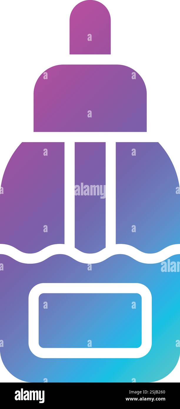 Illustrazione del design dell'icona del vettore dell'olio organico Illustrazione Vettoriale