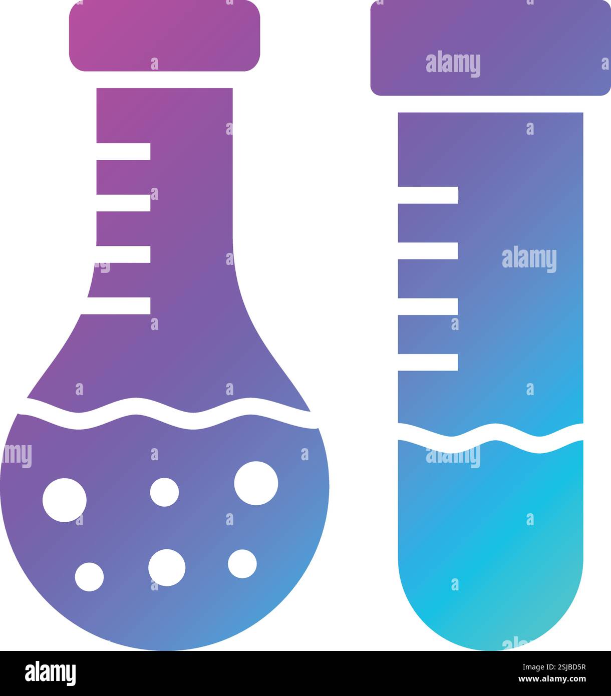 Illustrazione di progettazione dell'icona del vettore di prova di laboratorio Illustrazione Vettoriale