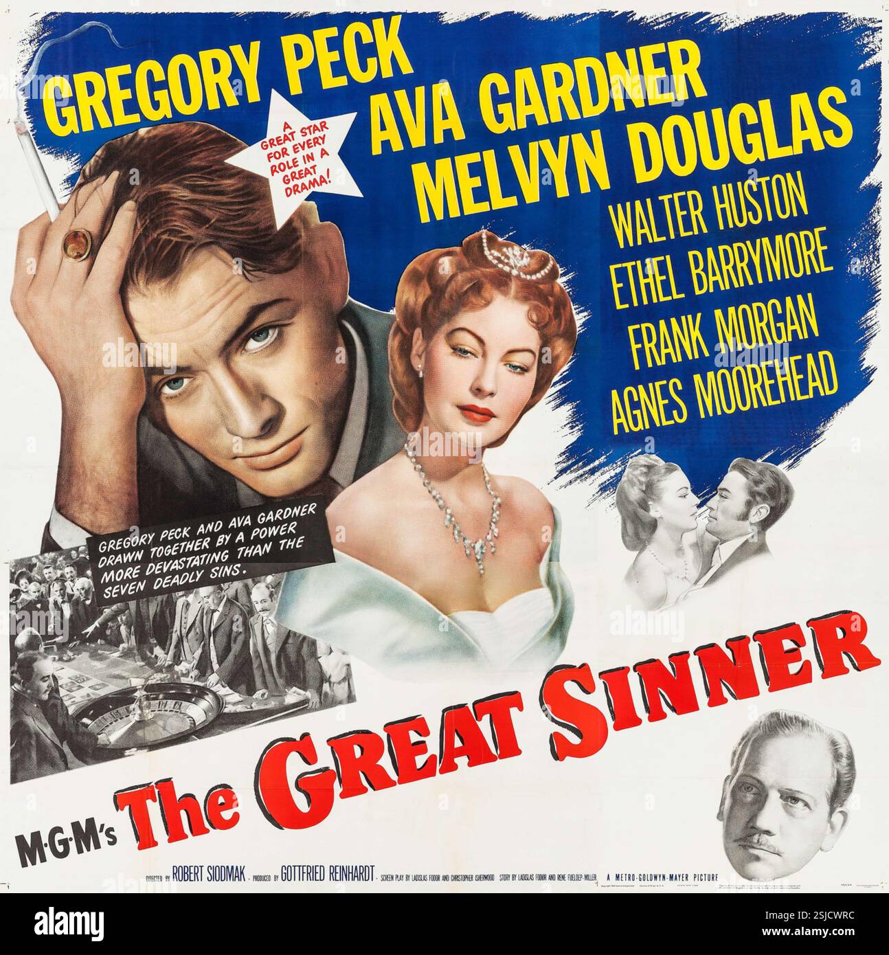 The Great Sinner Year : 1949 USA Direttore : Robert Siodmak poster americano Foto Stock The Great Sinner Year : 1949 USA Direttore : Robert Siodmak poster americano Foto Stock
