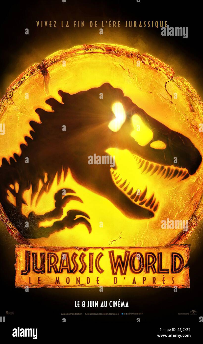 Jurassic World Dominion anno : 2022 USA Direttore : Colin Trevorrow poster francese Foto Stock