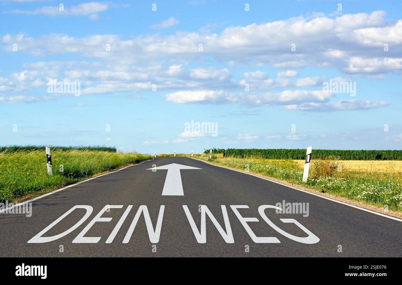 Il vostro cammino verso il futuro Foto Stock