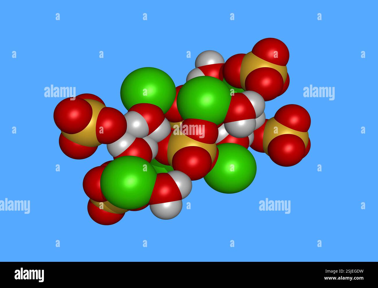 Gesso minerale come modello molecolare Foto Stock