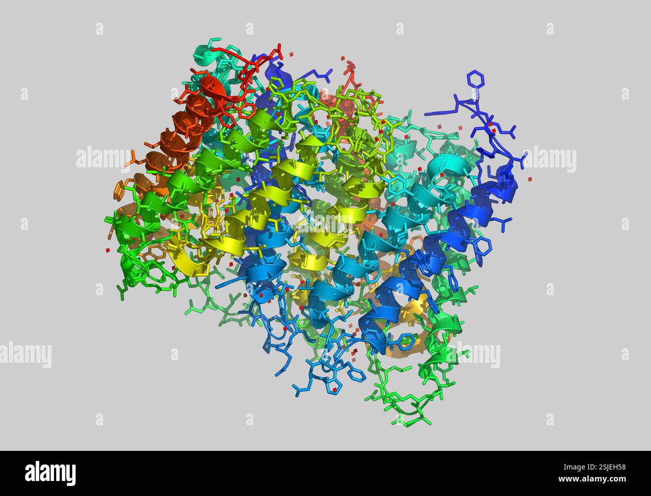 Proteina, proteina modello molecolare Foto Stock